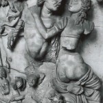 Nereid Embracing Triton Detail. Second quarter of the 3rd century AD. Catacombs of Praetextatus, Rome