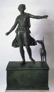 Diana, Goddess of the Hunt. c. 50 BCE. Bronze with silver inlays. 49 1/4 x 23 13/16 x 15 1/4 (w base). © Artists Rights Society (ARS), New York Image: Copyright Albright-Knox Art Gallery