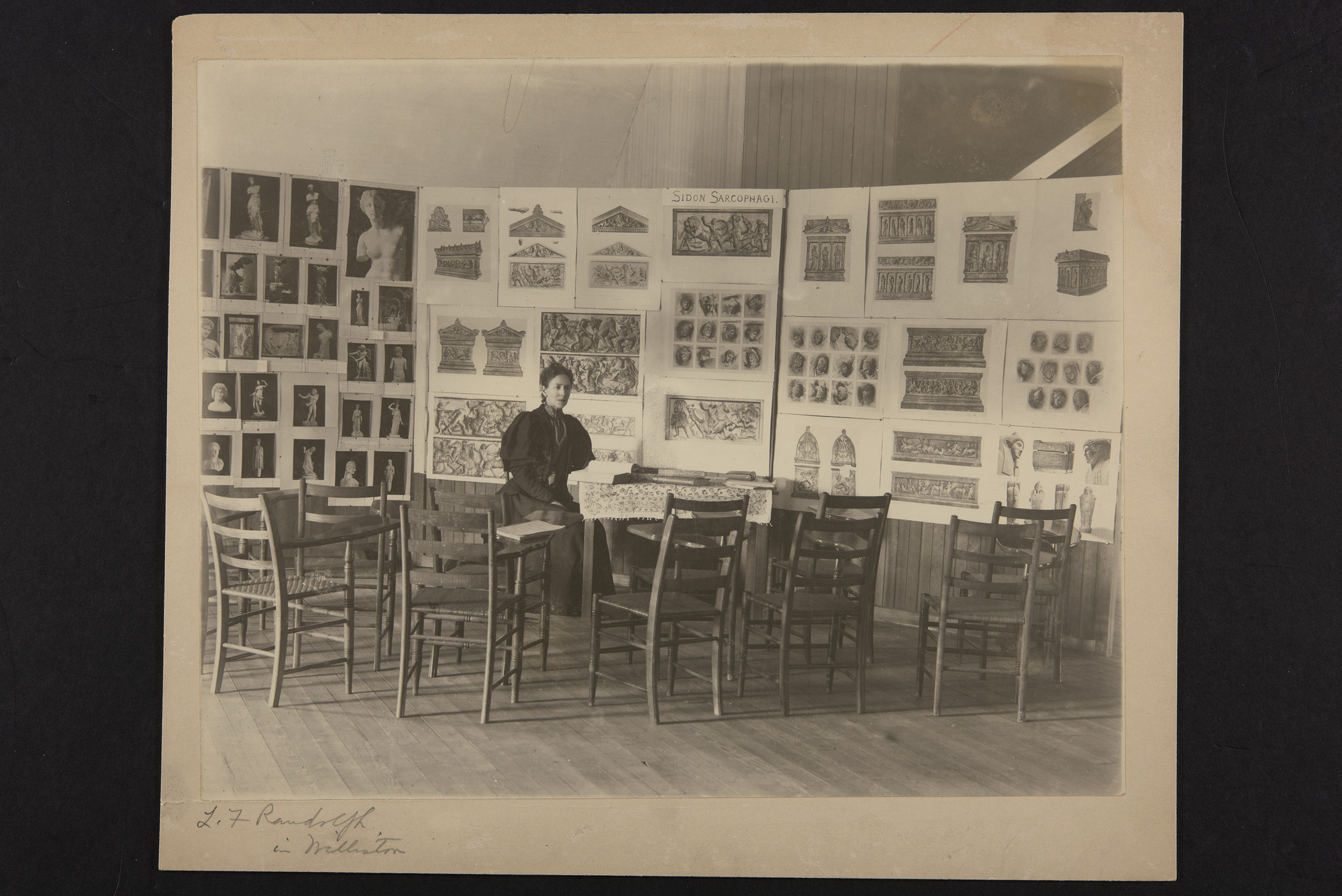 Photograph of Louis Fitz Randolph in Williston Hall ASCMHC, Williston Hall Interior Files