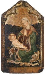 An example of an "Italian Primitive" in Hill's Collection. "Virgin and Child in a Rose Garden," Italian, 15th century. From MCHAM.