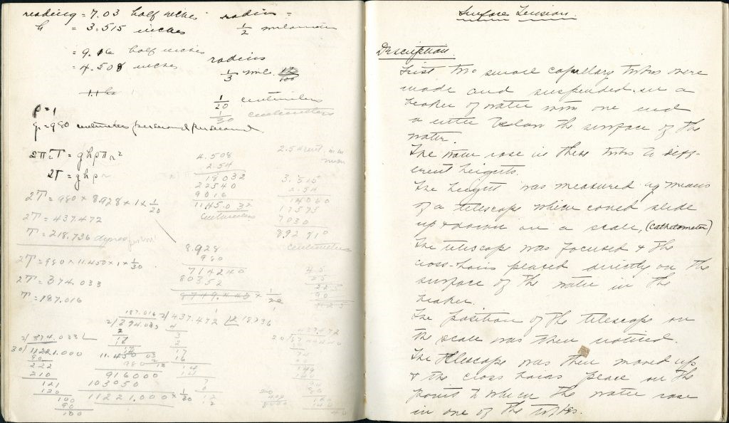 Physics IV Notebook, 1902