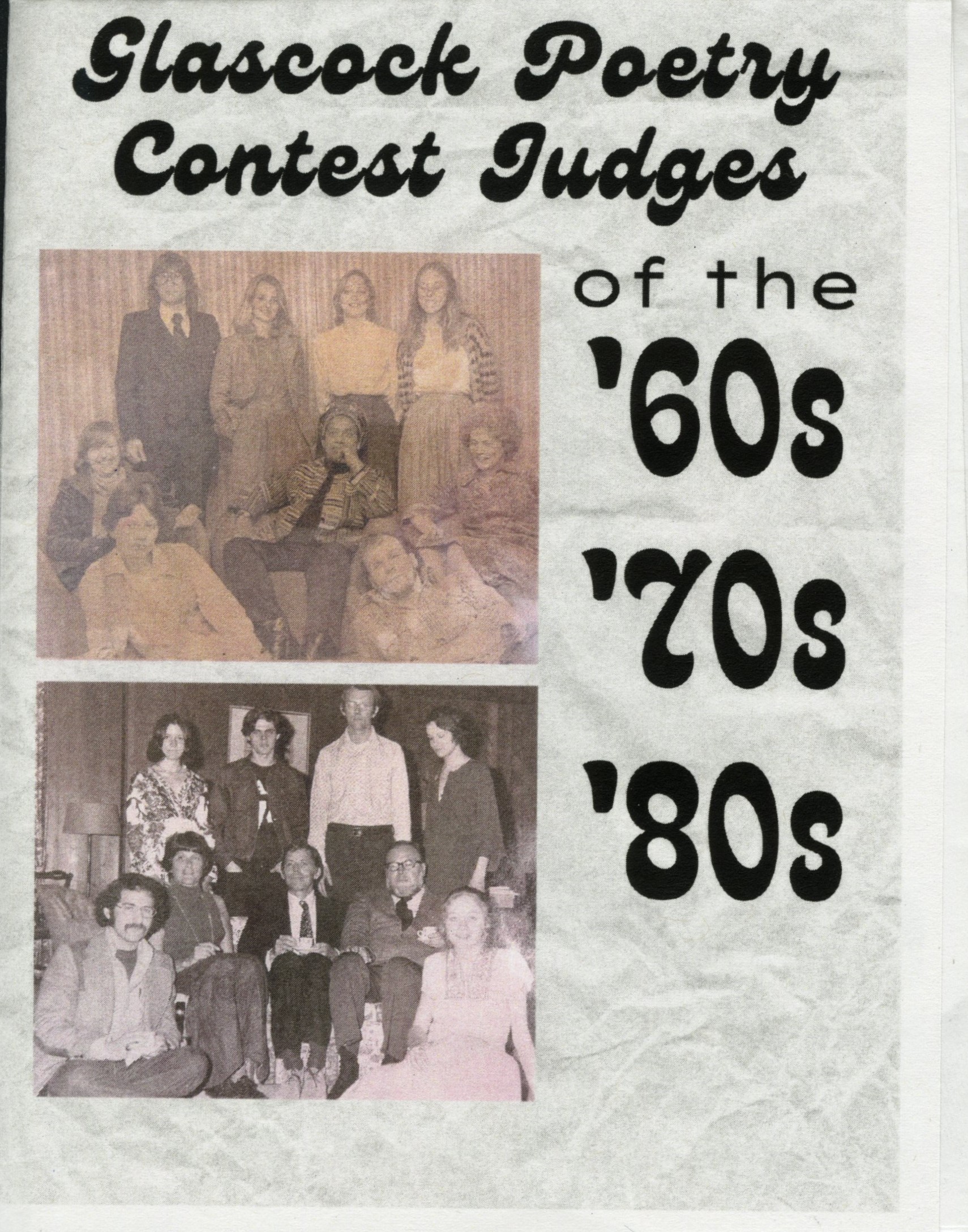Cover featuring two black and white photographs of contestants and judges