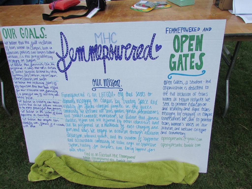 Poster board with handwritten text