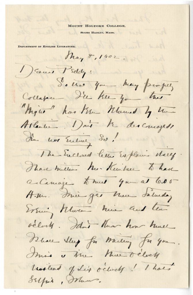 Letter from Marks to Woolley, May 8, 1902