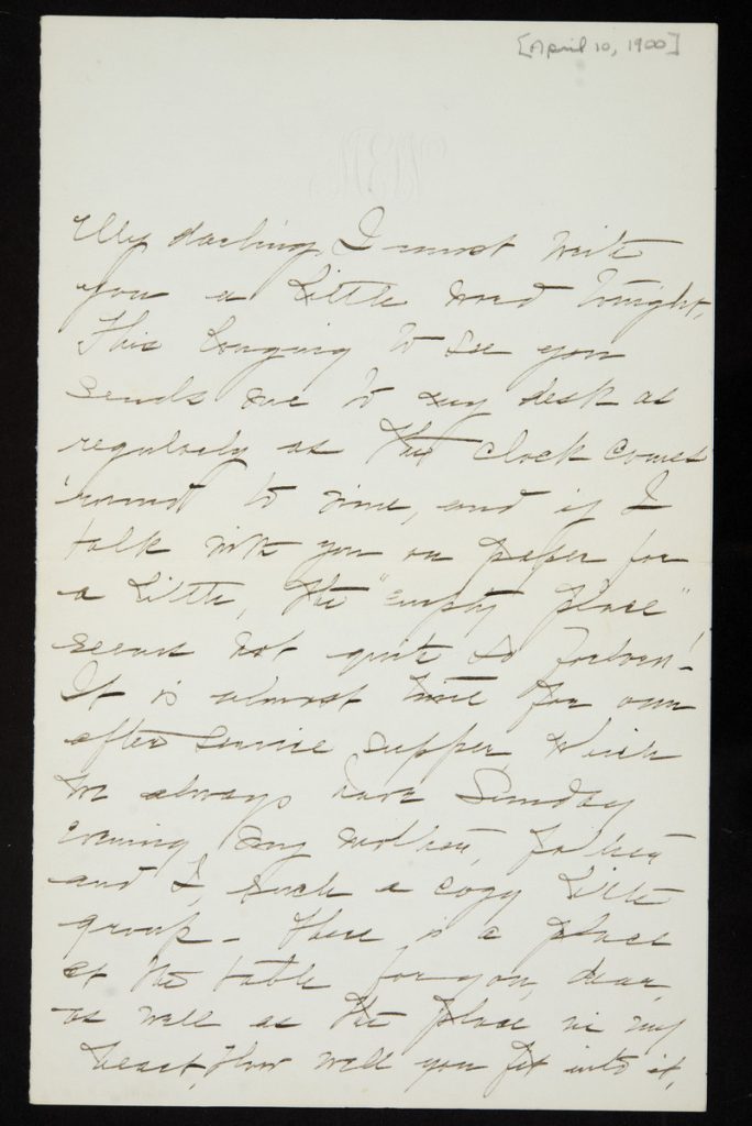 Letter from Woolley to Marks, April 10, 1900