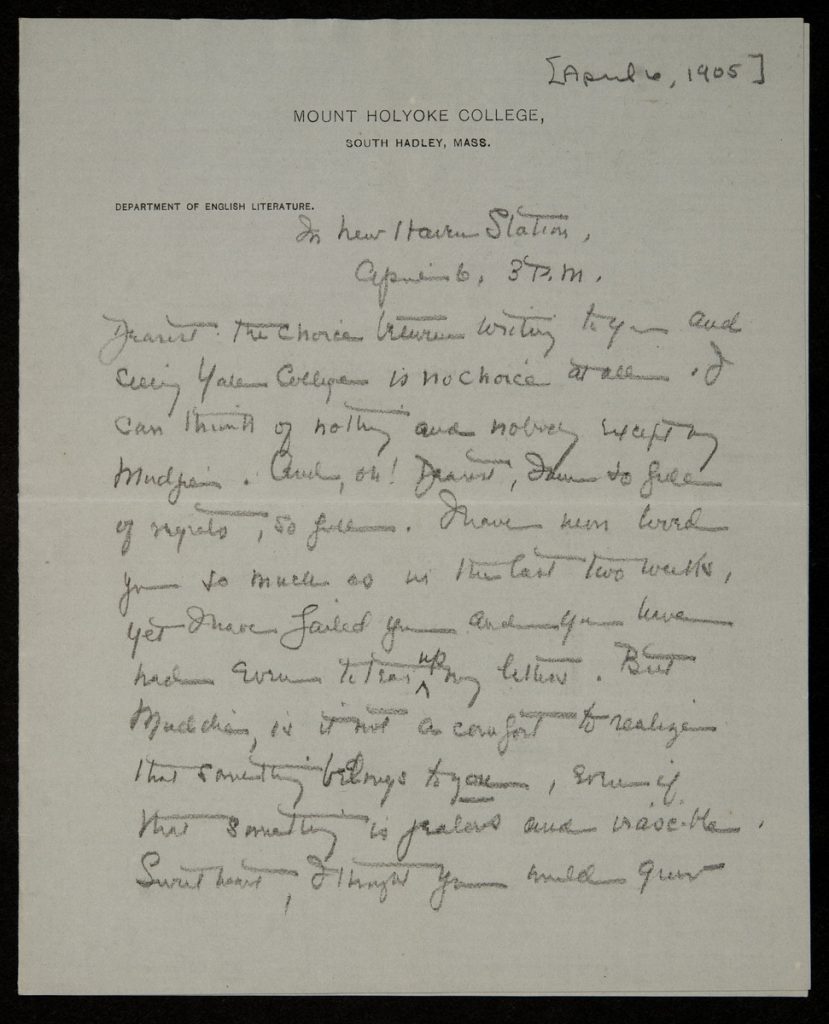 Letter from Marks to Woolley, April 6, 1905