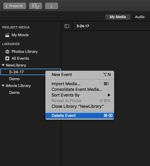 move imovie 10.1.4 project to external drive