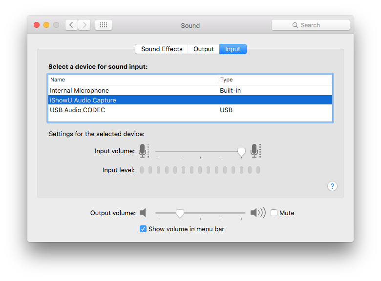 audacity mac core audio options