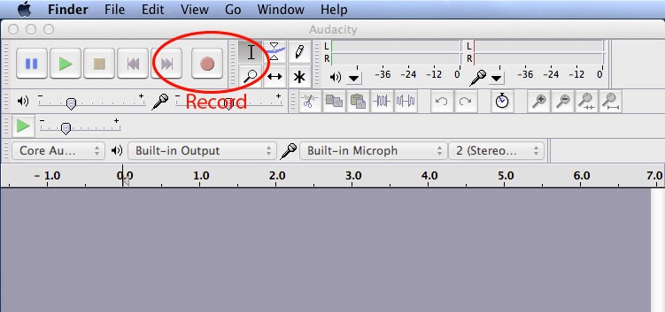 recording audio with audacity