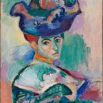 1. What features of this portrait stand out? 2. How do you think Matisse felt about the woman in the portrait? 3. If you discovered that the woman was Matisse’s wife, how would that affect your understanding of the painting? 4. Is this painting beautiful? Is Mme. Matisse beautiful? Does that matter? 