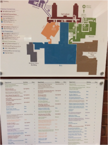 Image of a color coded map at Baystate Medical Center.